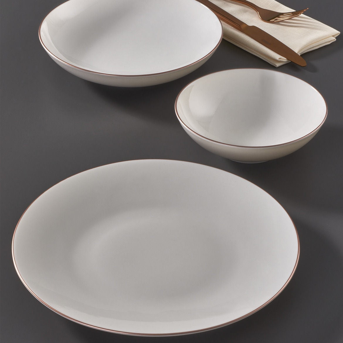 Porzellan Geschirr-Set Gaston Creme, 24-teilig (2)