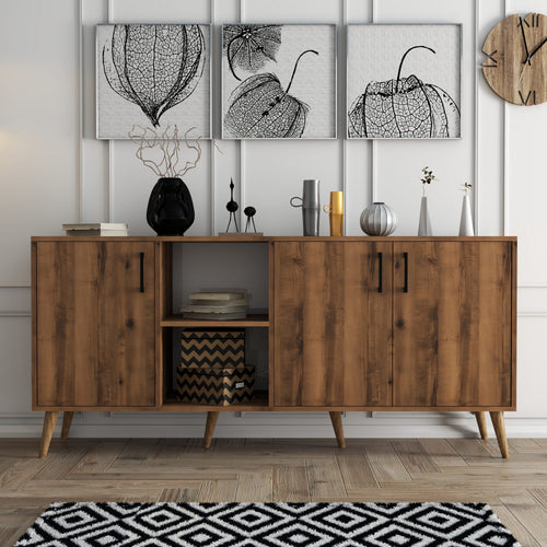 Sideboard mit 3 türen, Exxen Nussbaum (1)