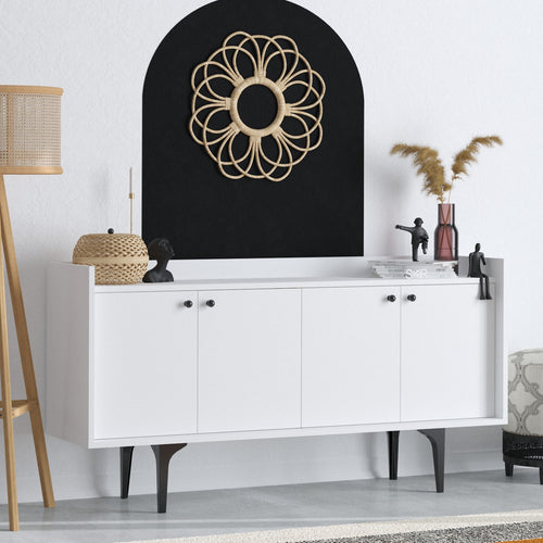 Sideboard mit 4 türen, Eris Weiß (1)