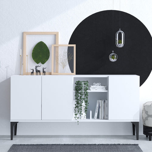 Sideboard mit 3 türen, Albedo Weiß