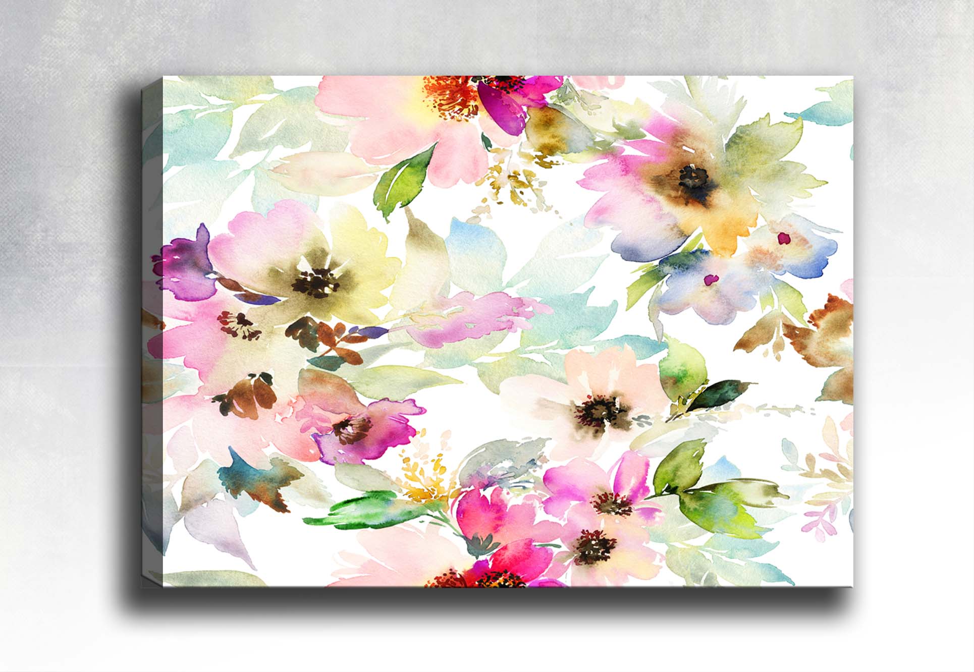 Leinwandbild Pastel Flowers Mehrfarben, & OYOTR-440209549 & OYOTR-440209549 & OYOTR-440209549