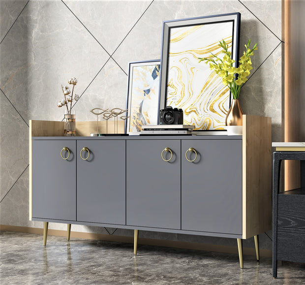 Sideboard mit 4 türen, Daring Anthrazit (1)