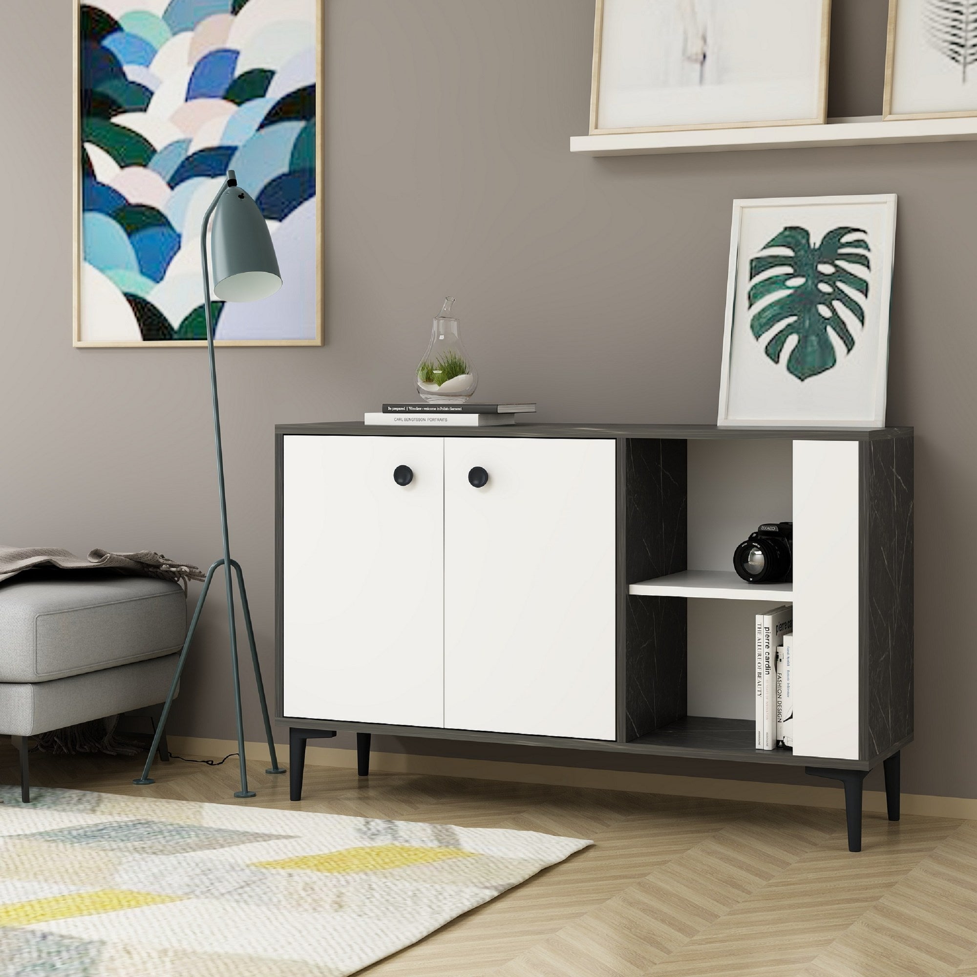 Sideboard mit 2 türen, Sahra Weiß