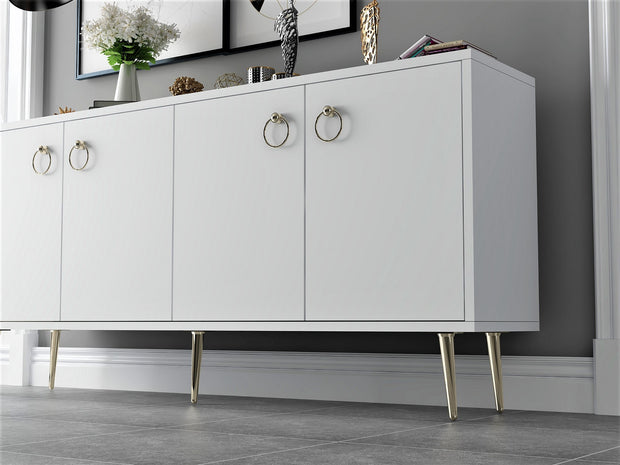 Sideboard mit 4 türen, Drop Weiß (2)