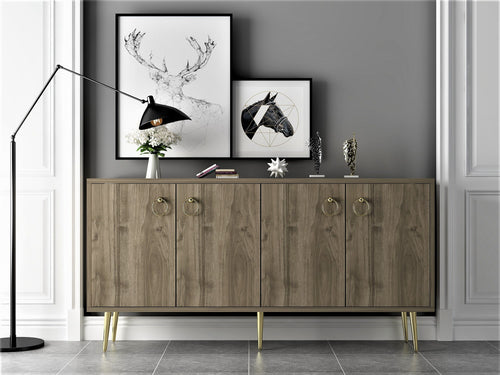 Sideboard mit 4 türen, Drop Nussbaum