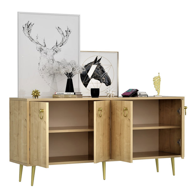 Sideboard mit 4 türen, Drop Eiche (3)