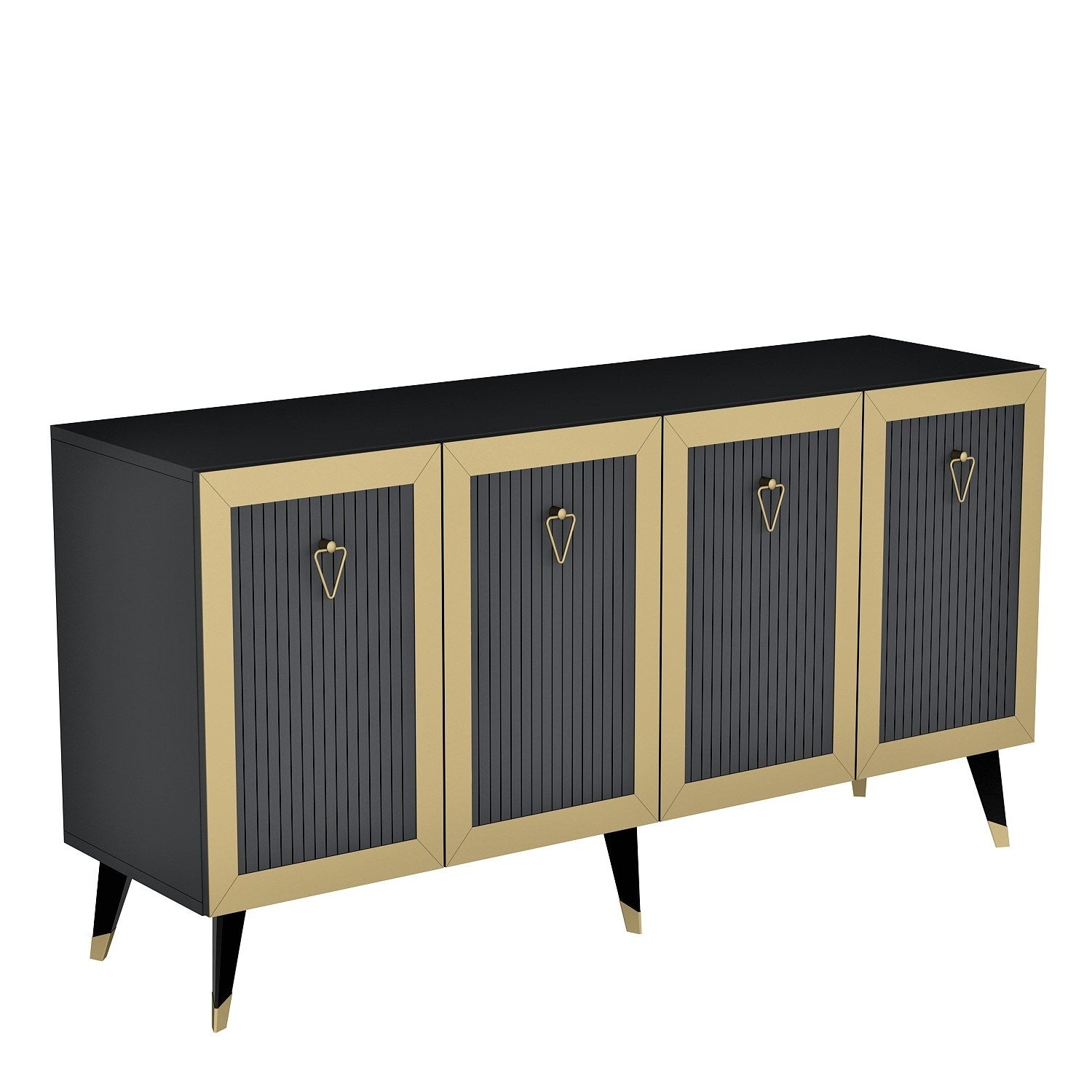 Sideboard mit 4 türen, Bare Anthrazit (6)