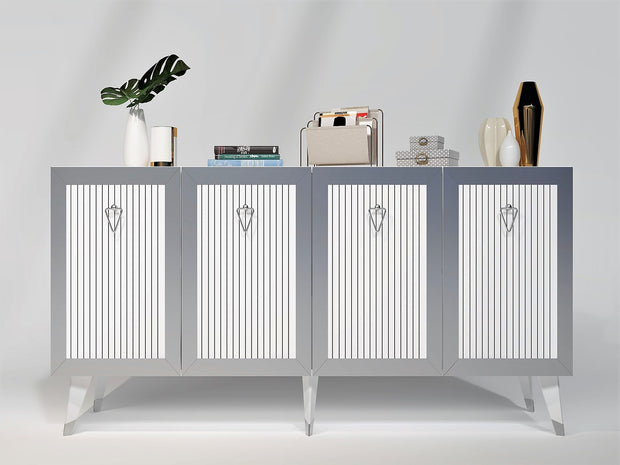 Sideboard mit 4 türen, Bare Silber (3)