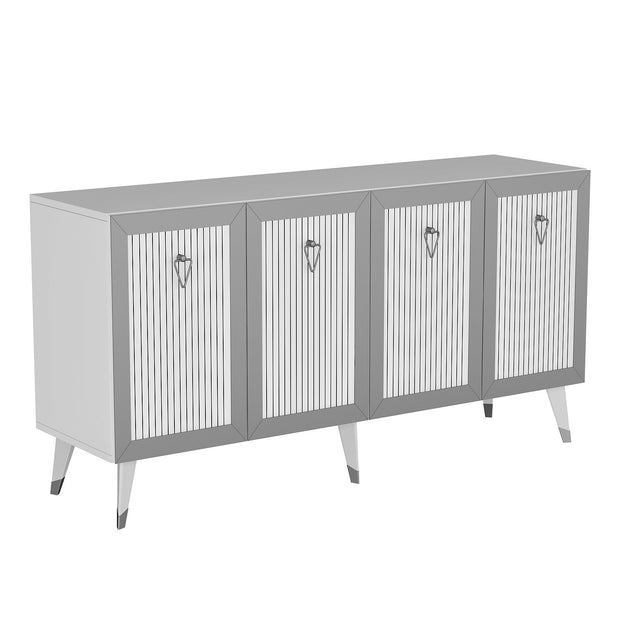 Sideboard mit 4 türen, Bare Silber (6)