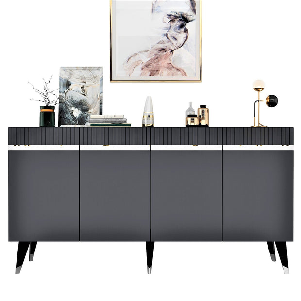 Sideboard mit 4 türen, Defne Anthrazit (4)