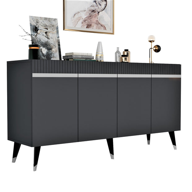 Sideboard mit 4 türen, Defne Anthrazit (5)