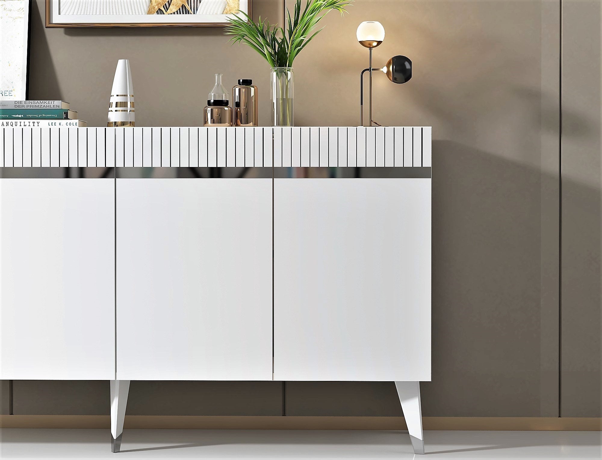 Sideboard mit 4 türen, Defne Silber (3)