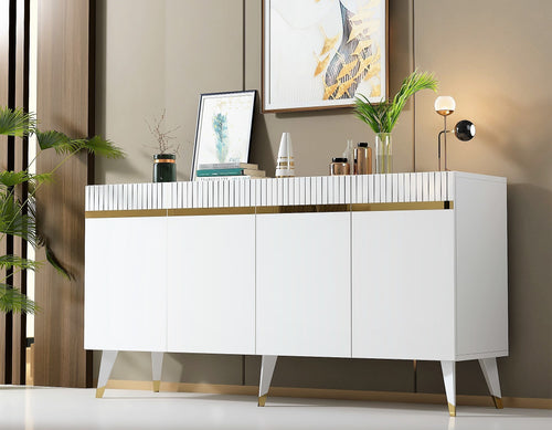 Sideboard mit 4 türen, Defne Gold (1)