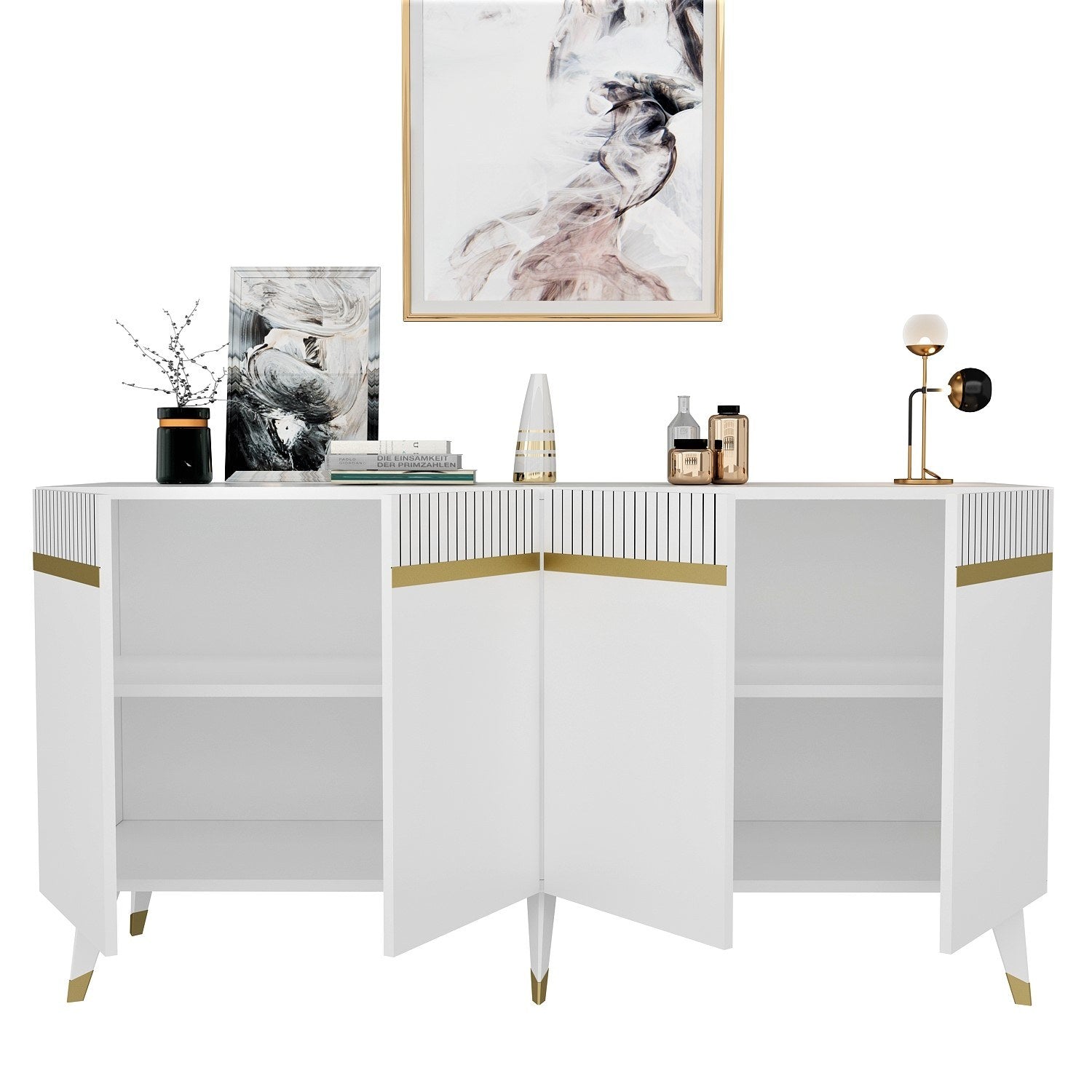 Sideboard mit 4 türen, Defne Gold (6)