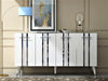 Sideboard mit 4 türen, Asel Silber