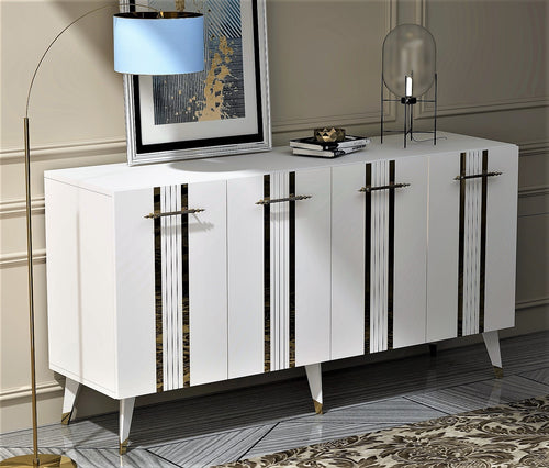 Sideboard mit 4 türen, Asel Gold (1)