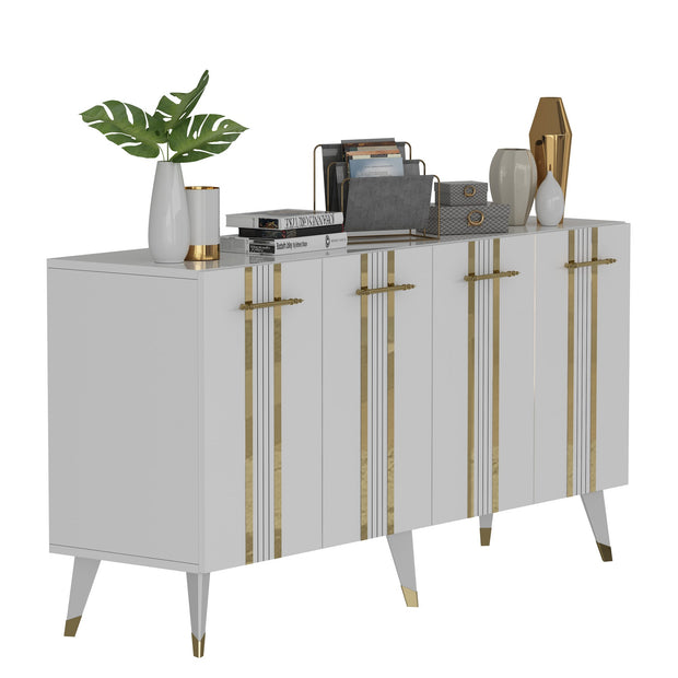 Sideboard mit 4 türen, Asel Gold (5)