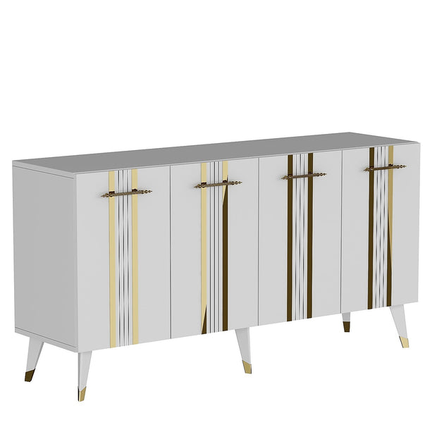 Sideboard mit 4 türen, Asel Gold (7)