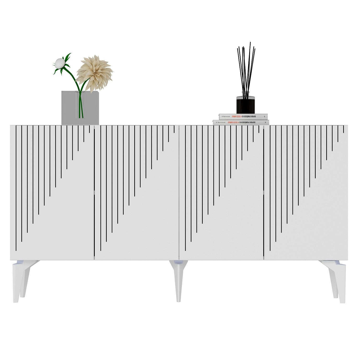 Sideboard mit 4 türen, Draw Weiß (4)