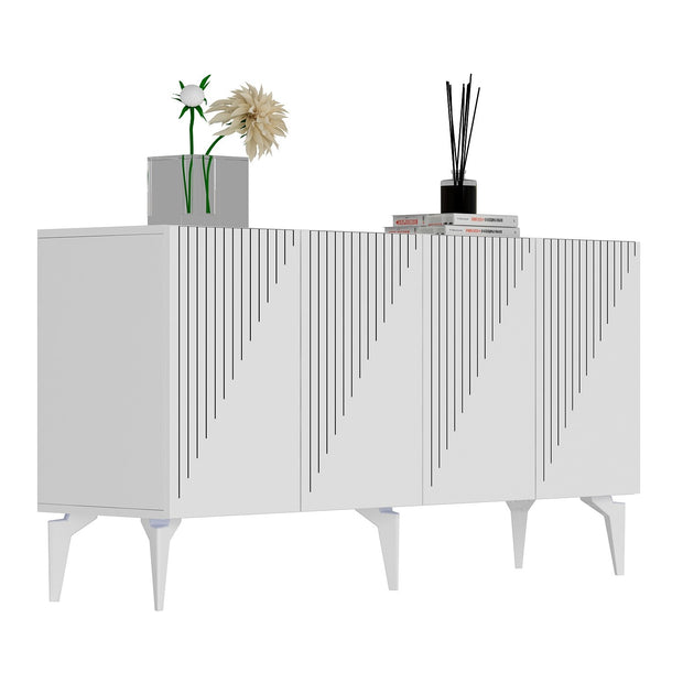 Sideboard mit 4 türen, Draw Weiß (5)