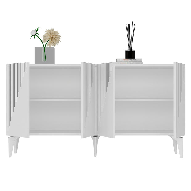 Sideboard mit 4 türen, Draw Weiß (6)