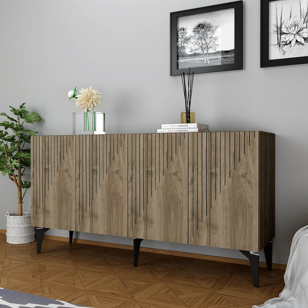 Sideboard mit 4 türen, Draw Nussbaum (1)