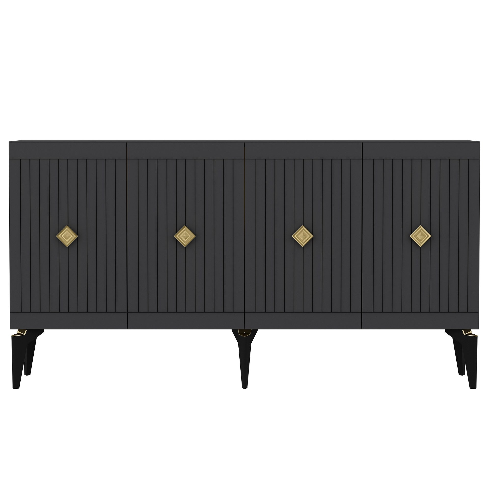 Sideboard mit 4 türen, Midas Anthrazit (4)