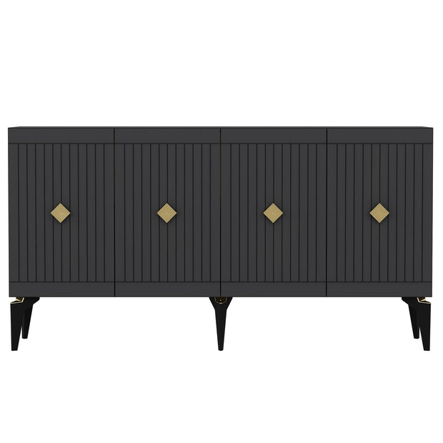 Sideboard mit 4 türen, Midas Anthrazit (4)