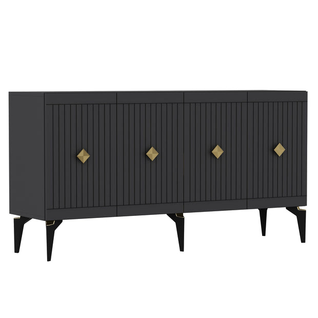 Sideboard mit 4 türen, Midas Anthrazit (5)