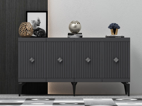 Sideboard mit 4 türen, Midas Anthrazit