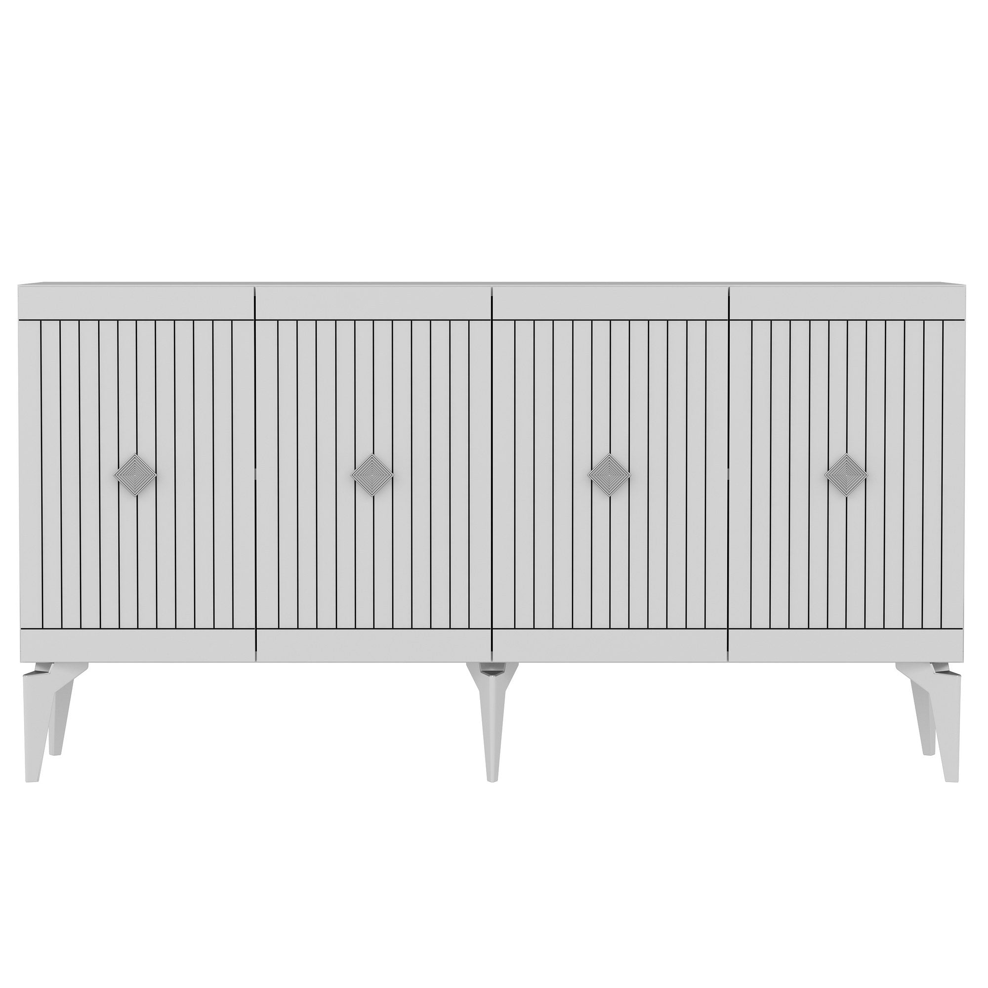 Sideboard mit 4 türen, Midas Silber (4)