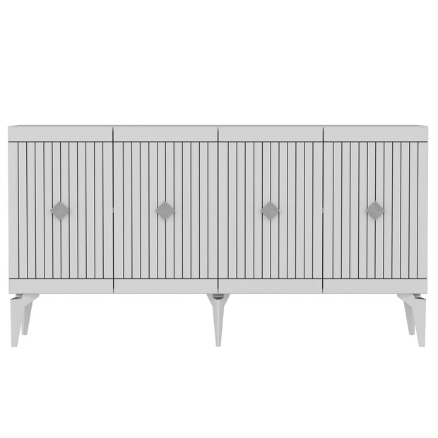 Sideboard mit 4 türen, Midas Silber (4)