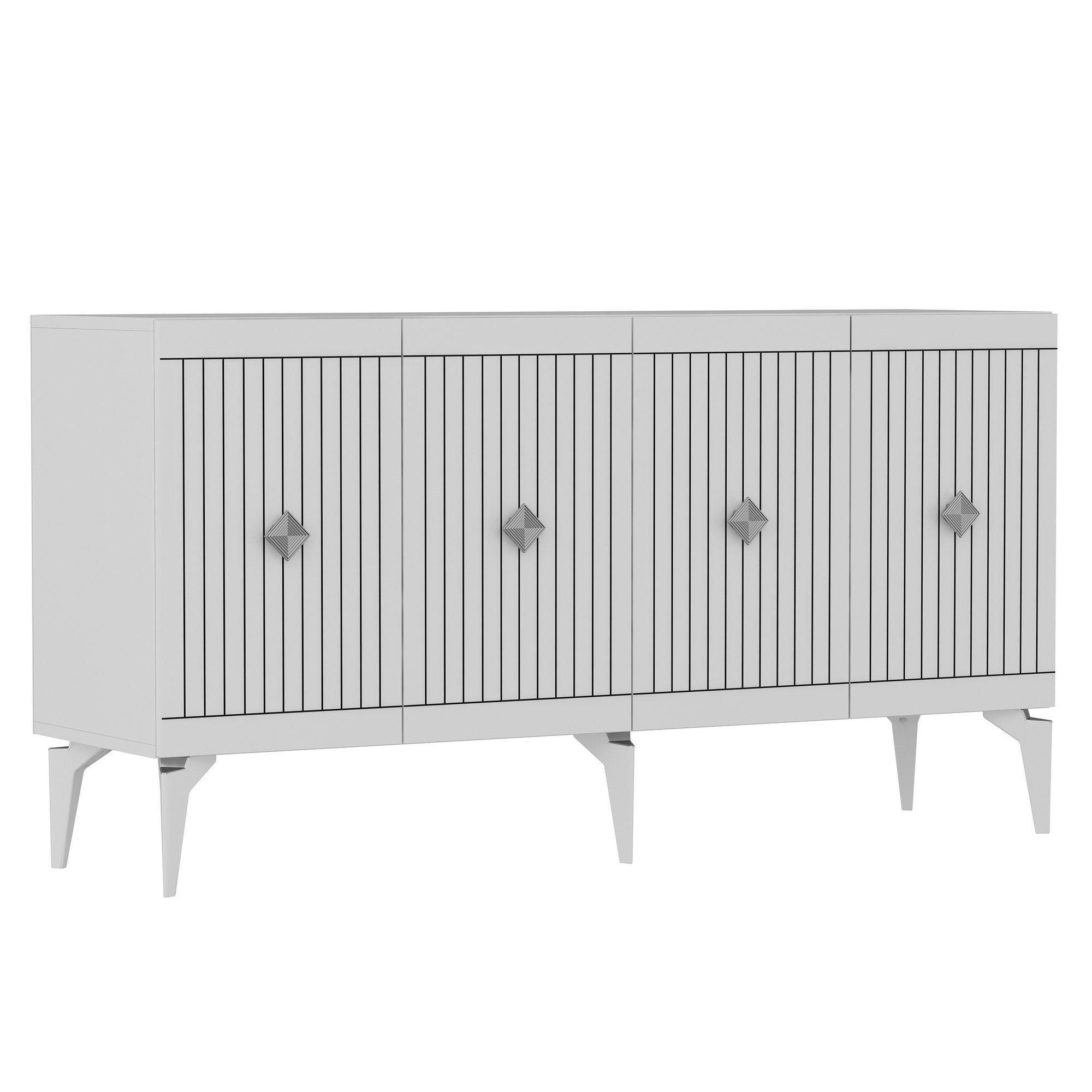 Sideboard mit 4 türen, Midas Silber (5)