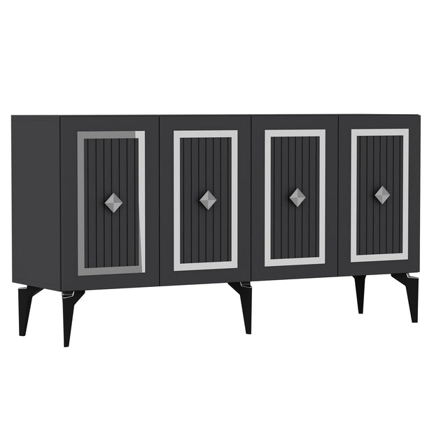 Sideboard mit 4 türen, Nora Anthrazit (5)