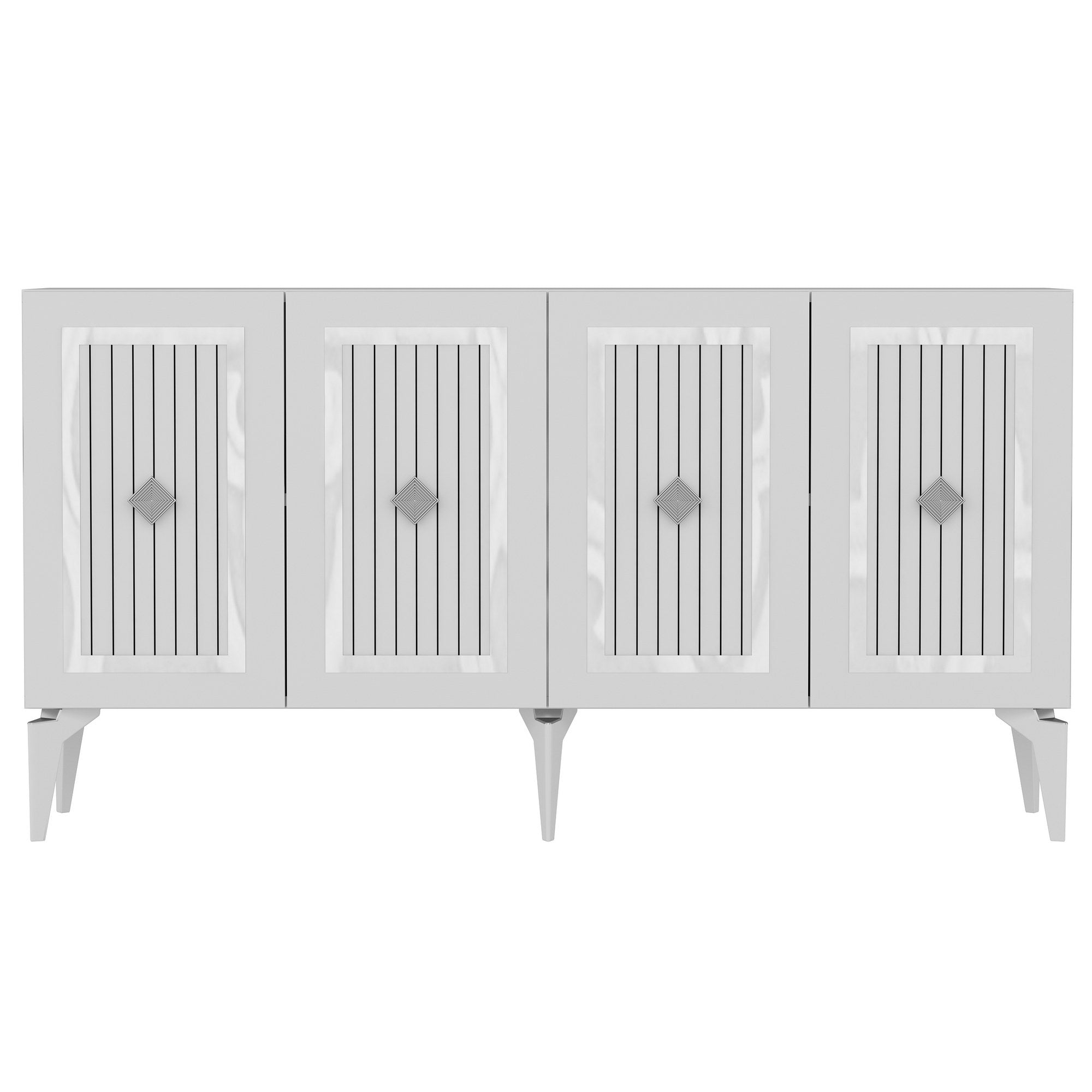 Sideboard mit 4 türen, Nora Silber (4)