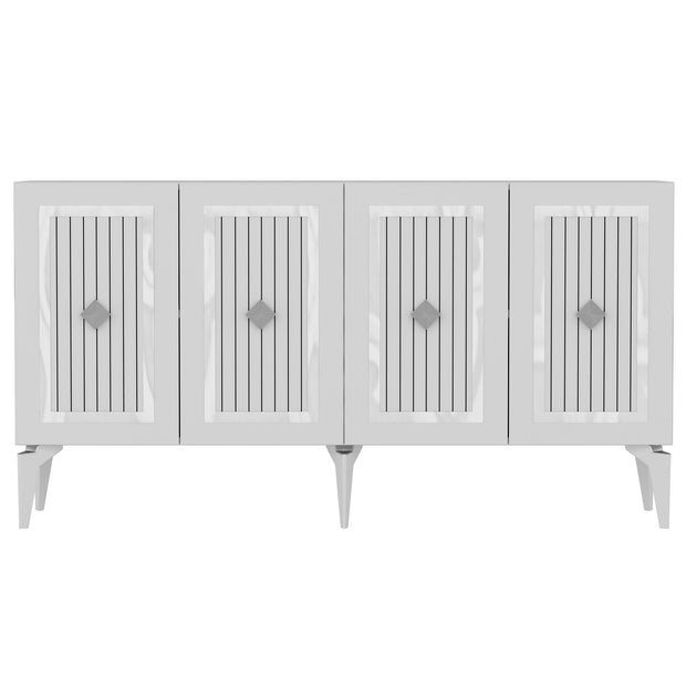 Sideboard mit 4 türen, Nora Silber (4)