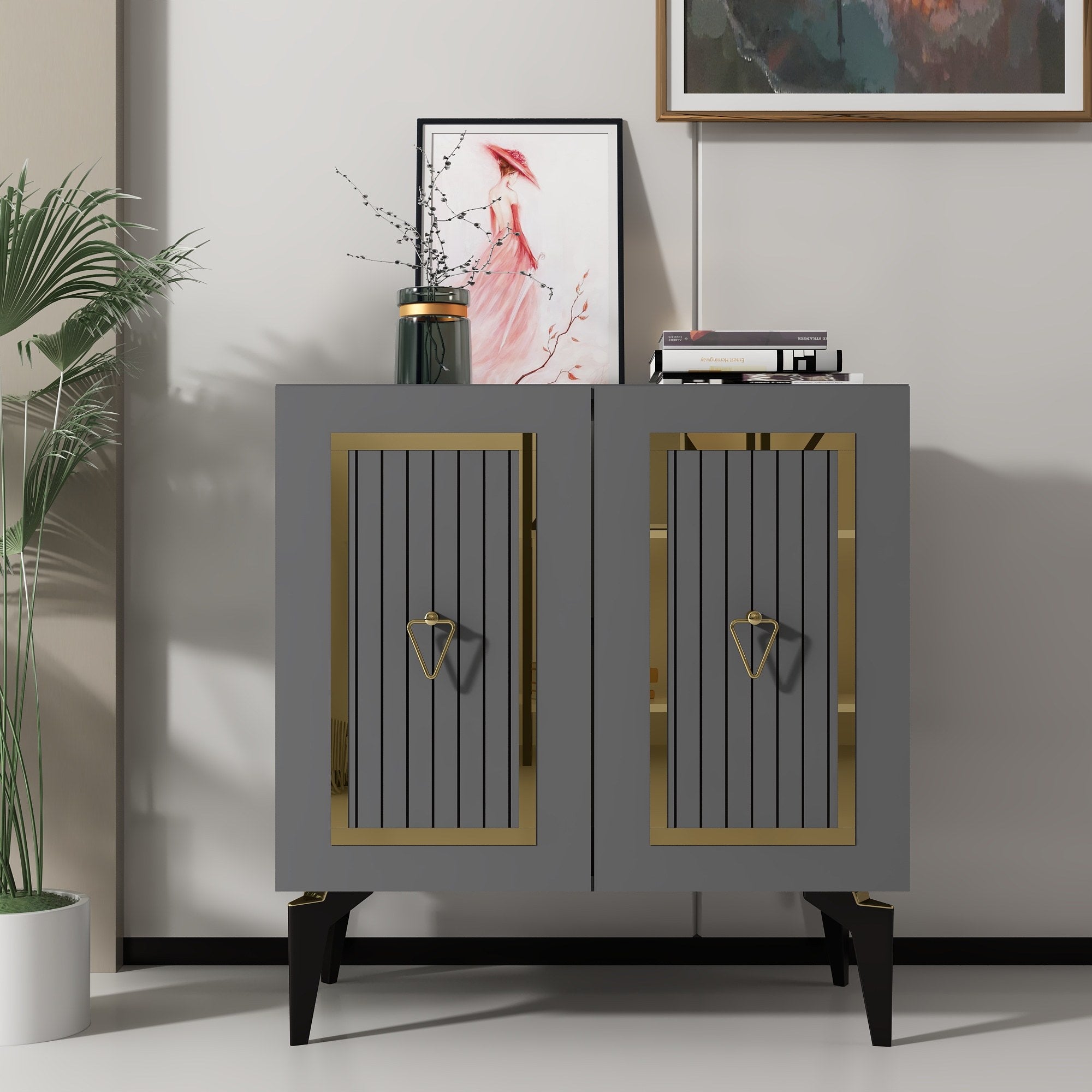 Sideboard mit 2 türen, Capri Anthrazit