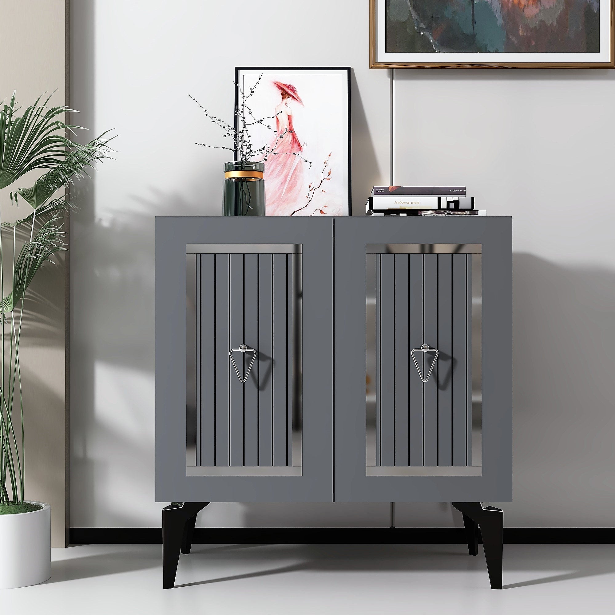 Sideboard mit 2 türen, Capri Anthrazit