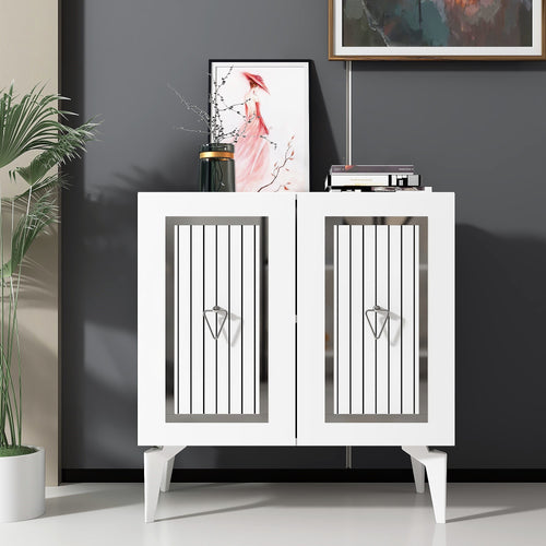 Sideboard mit 2 türen, Capri Silber