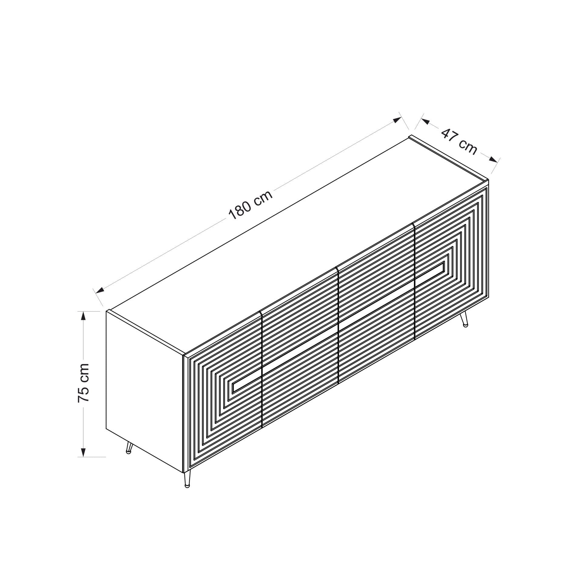 Sideboard mit 4 türen, Jose Weiß (7)