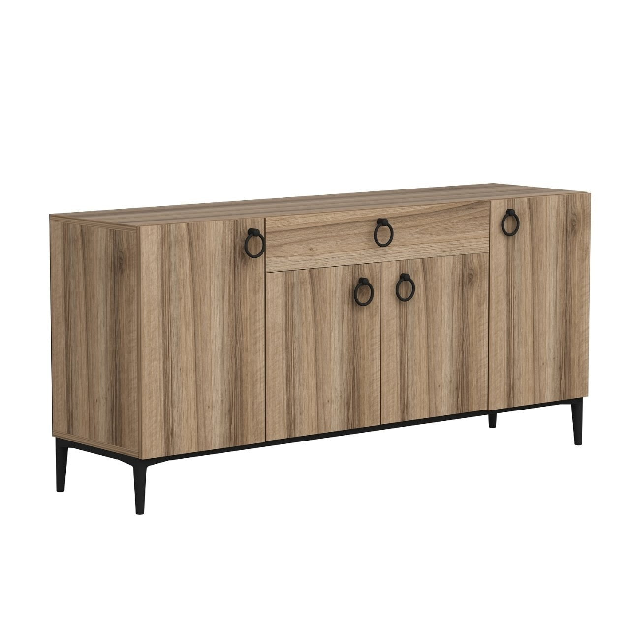 Sideboard mit 1 schublade und 4 türen, Moon Nussbaum (3)