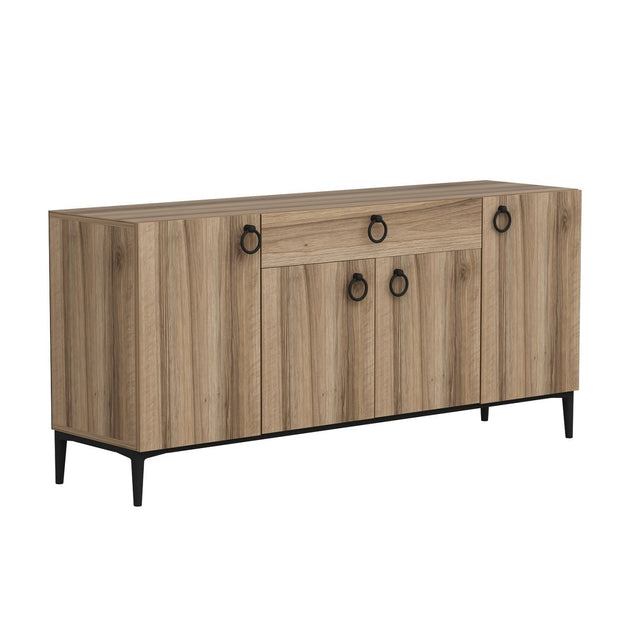 Sideboard mit 1 schublade und 4 türen, Moon Nussbaum (3)