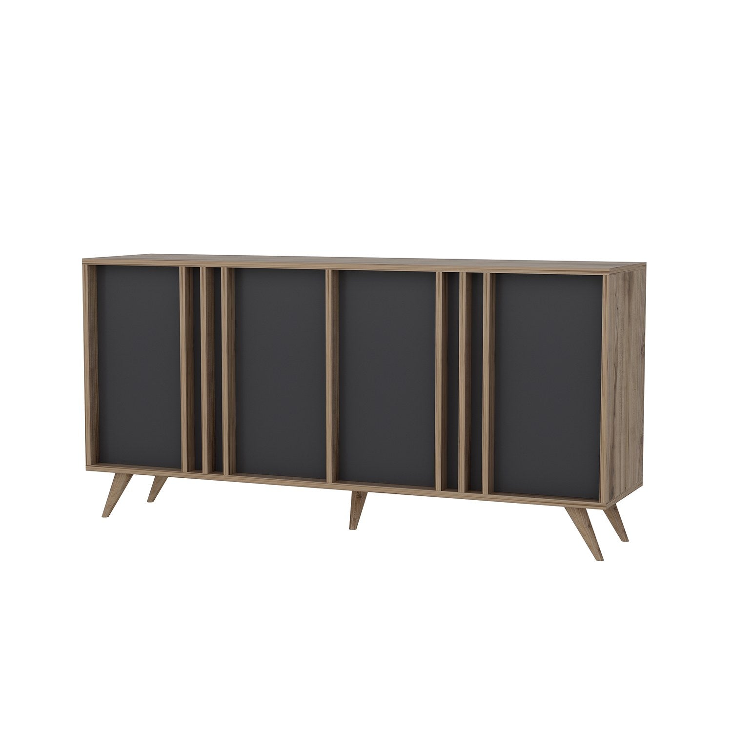 Sideboard mit 4 türen, Rilla Anthrazit (4)