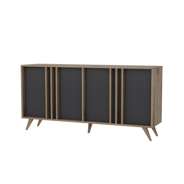 Sideboard mit 4 türen, Rilla Anthrazit (4)