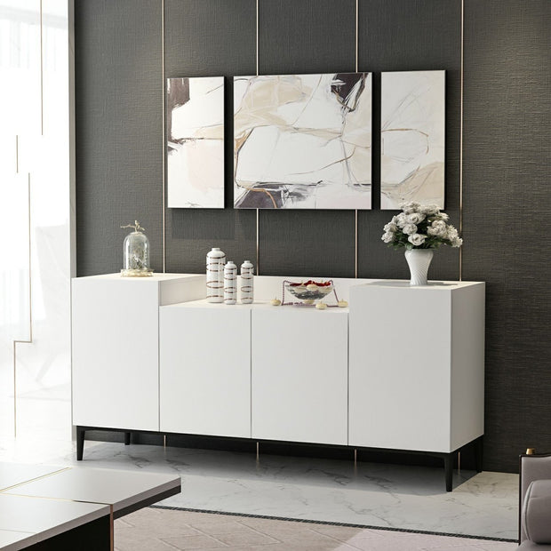 Sideboard mit 4 türen, Ellaria Weiß (2)