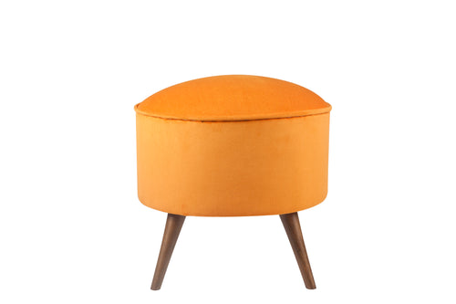 Pouf mit Stoff Buena Park Orange (1)