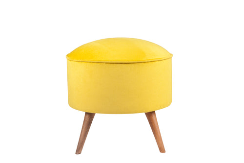 Pouf mit Stoff Buena Park Gelb (1)