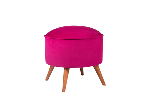 Pouf mit Stoff Buena Park Violett