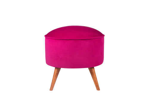 Pouf mit Stoff Buena Park Violett (1)