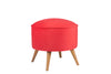 Pouf mit Stoff Buena Park Rot